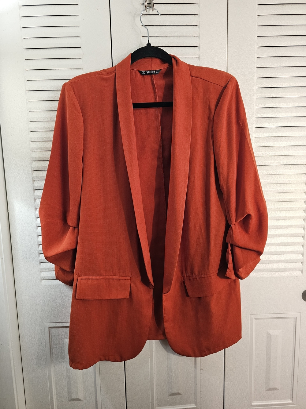 SHEIN Rust Open-Front Blazer